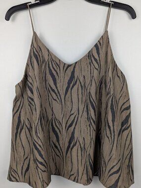 Top Brown Tiger Loose Fit‎ M Lined Spaghetti